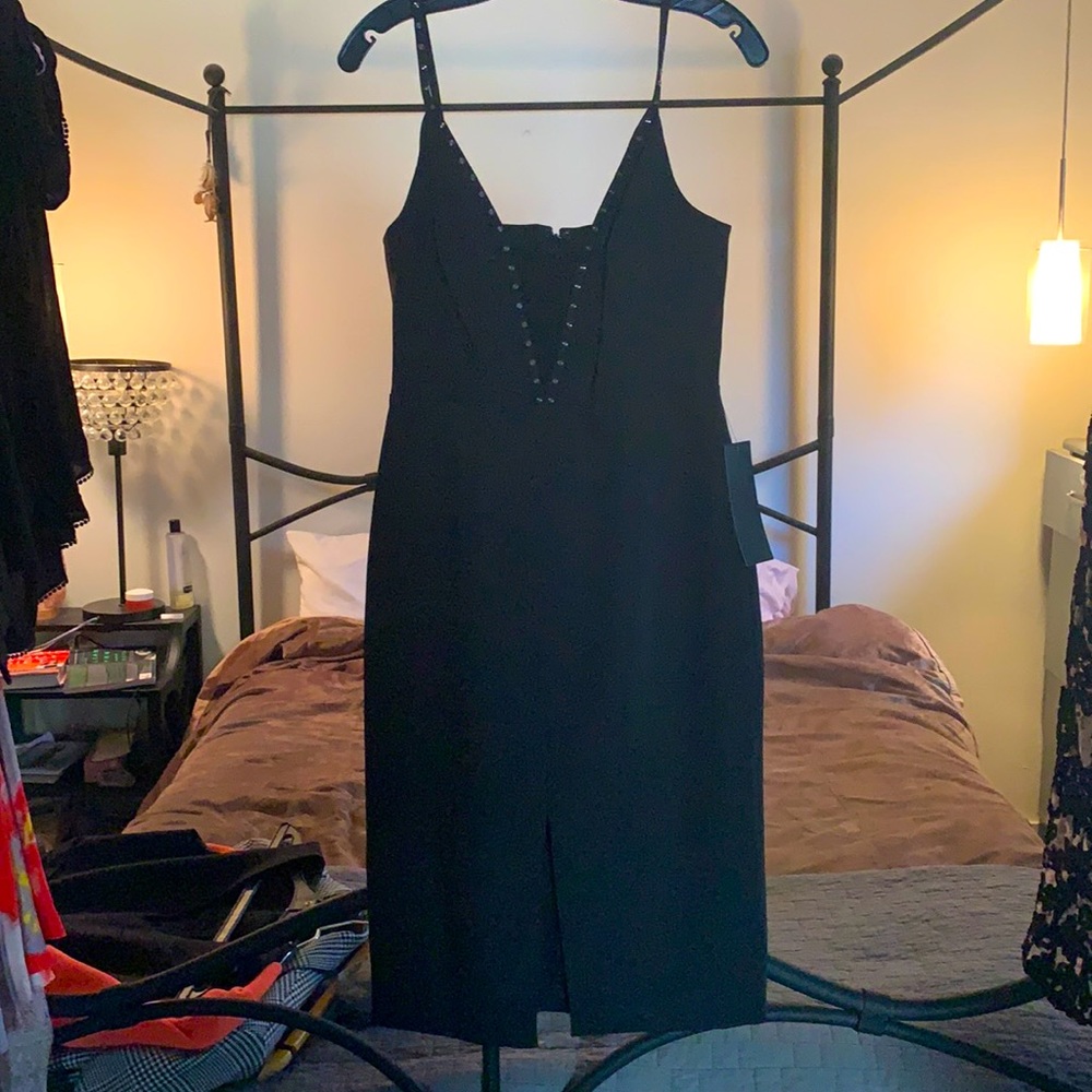 Sexy black corset style BCBG dress, size 8